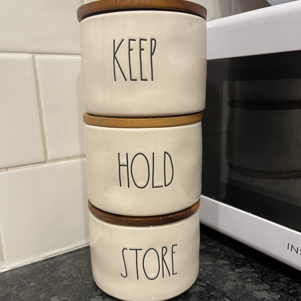 RAE DUNN KEEP HOLD STORE STACKING CANISTER NWT